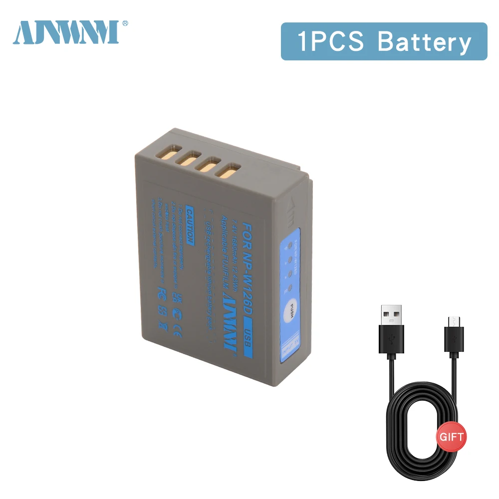 NP-W126 NP W126 NP-W126S W126S USB-C Rechargeable Camera Battery for Fuji X-Pro1 XPro1 X-T1 XT1,HS30EXR HS33EXR